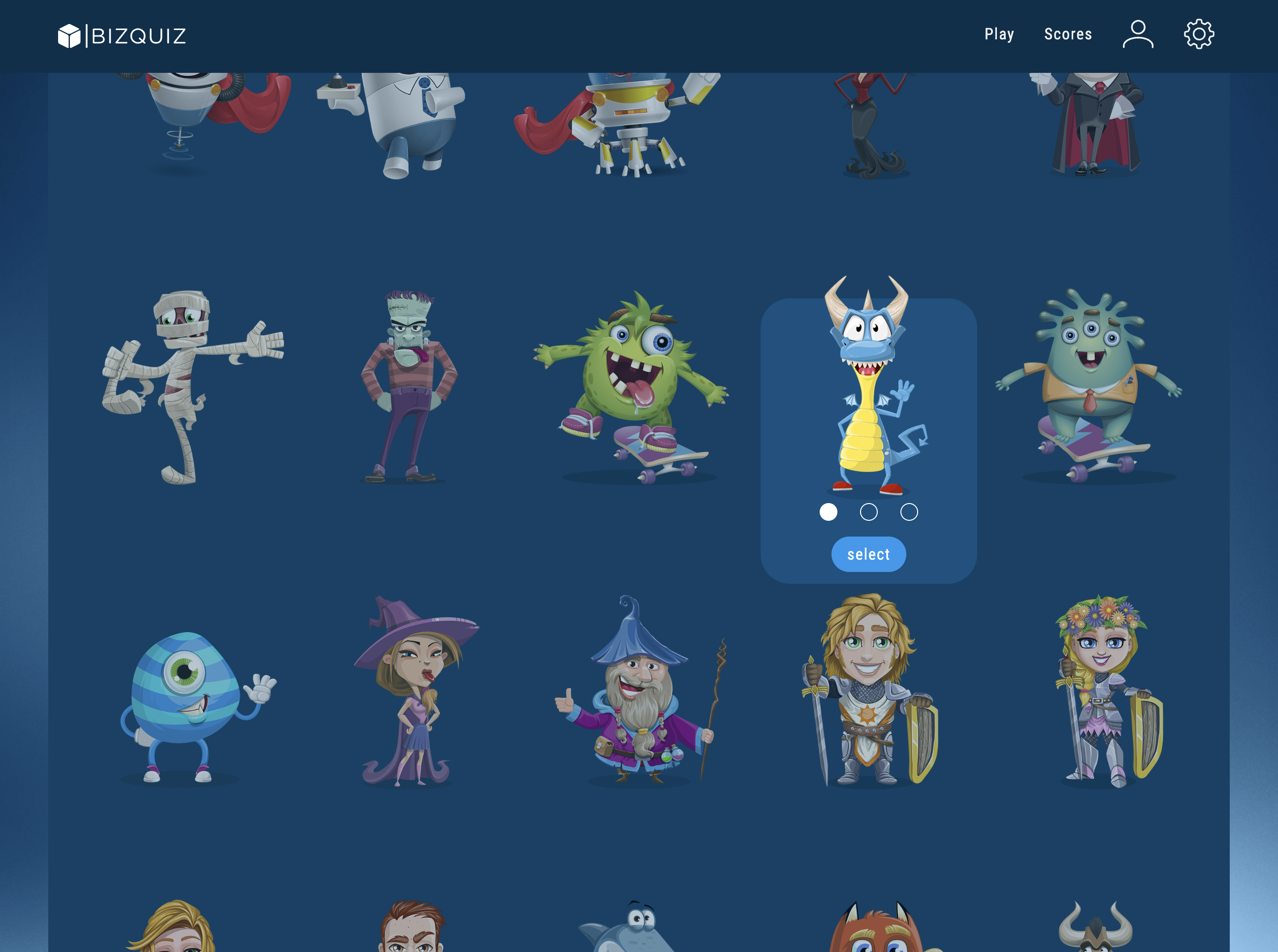 BizQuiz - Avatar auswählen