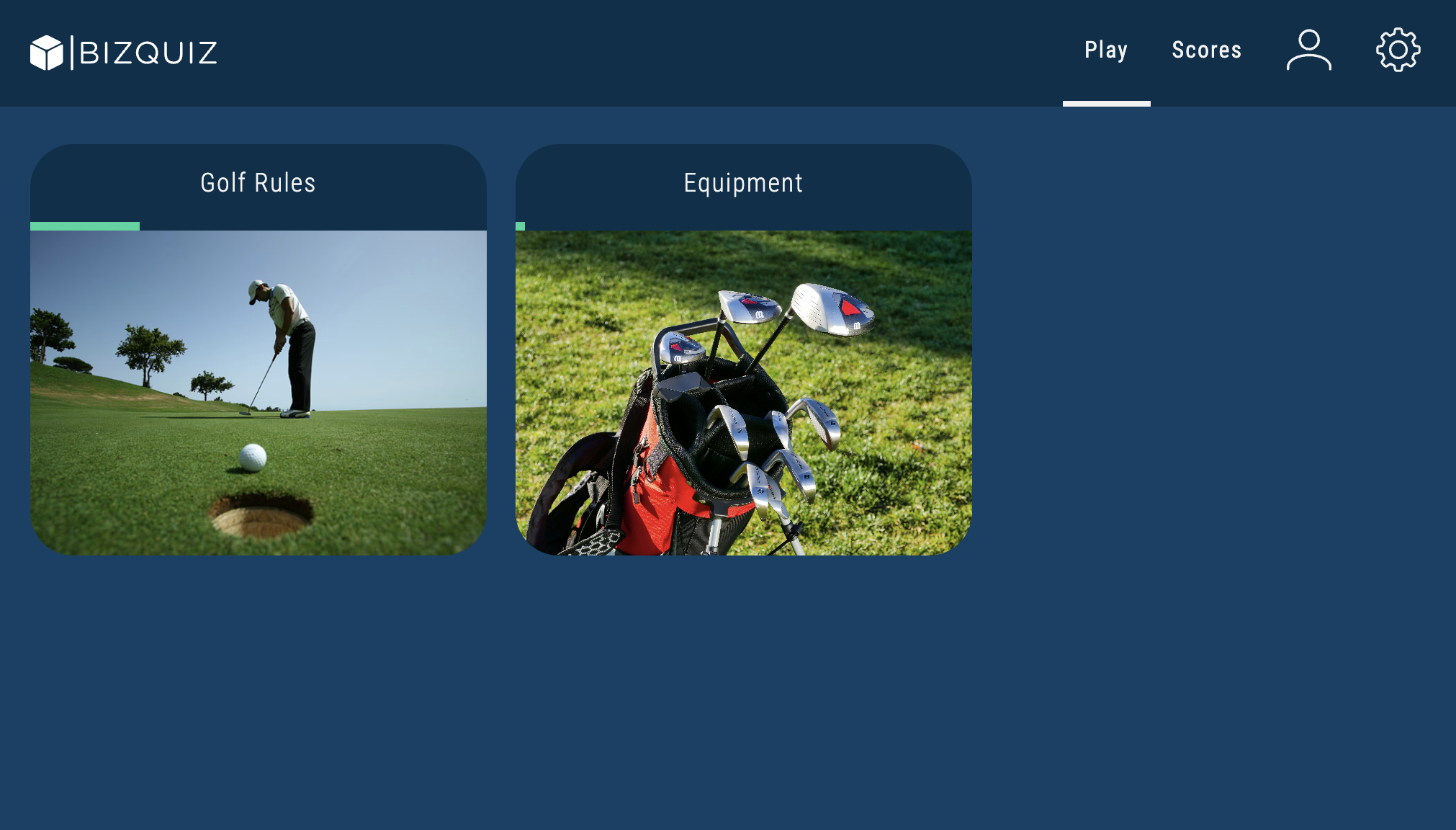 BizQuiz - Quiz auswählen